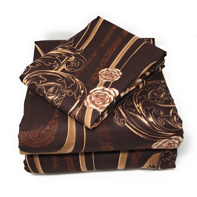 Melted Microfiber Floral Sheet Set