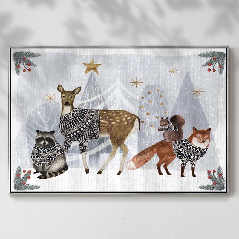 Cozy Christmas Collection A, H 17 po x l 25 po x P 2 po, Argent