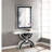 Blakes Glam Rectangular Mirrored Console Table with Faux GemStones Inlay