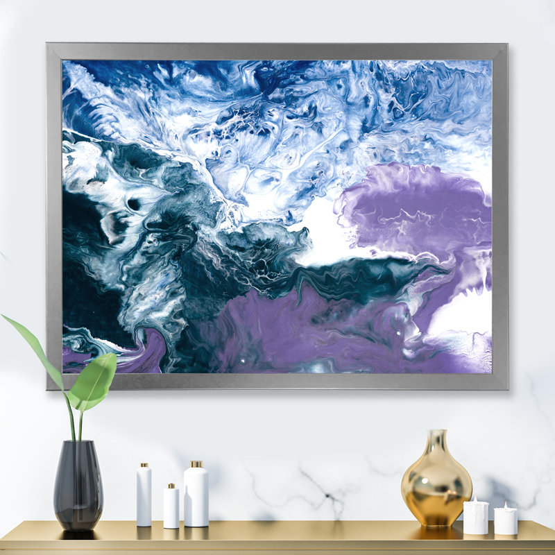 «Blue and Violet», impression sur toile, H 34 po x l 44 po x P 1,5 po, Cadre photo argenté