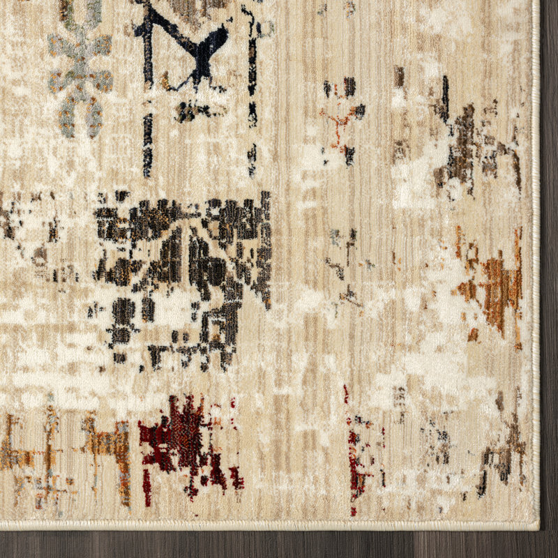 Ombre Area Rug in Beige, Runner 2'3" x 7'8"