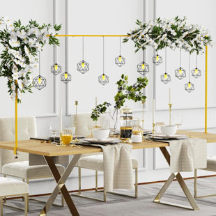 Over The Table Rod Stand With Clamps 13"-42'' Tall 29"-98" Length Metal Adjustable Table Arch Hanging For Wedding Birthday Party Christmas Anniversary Decoration