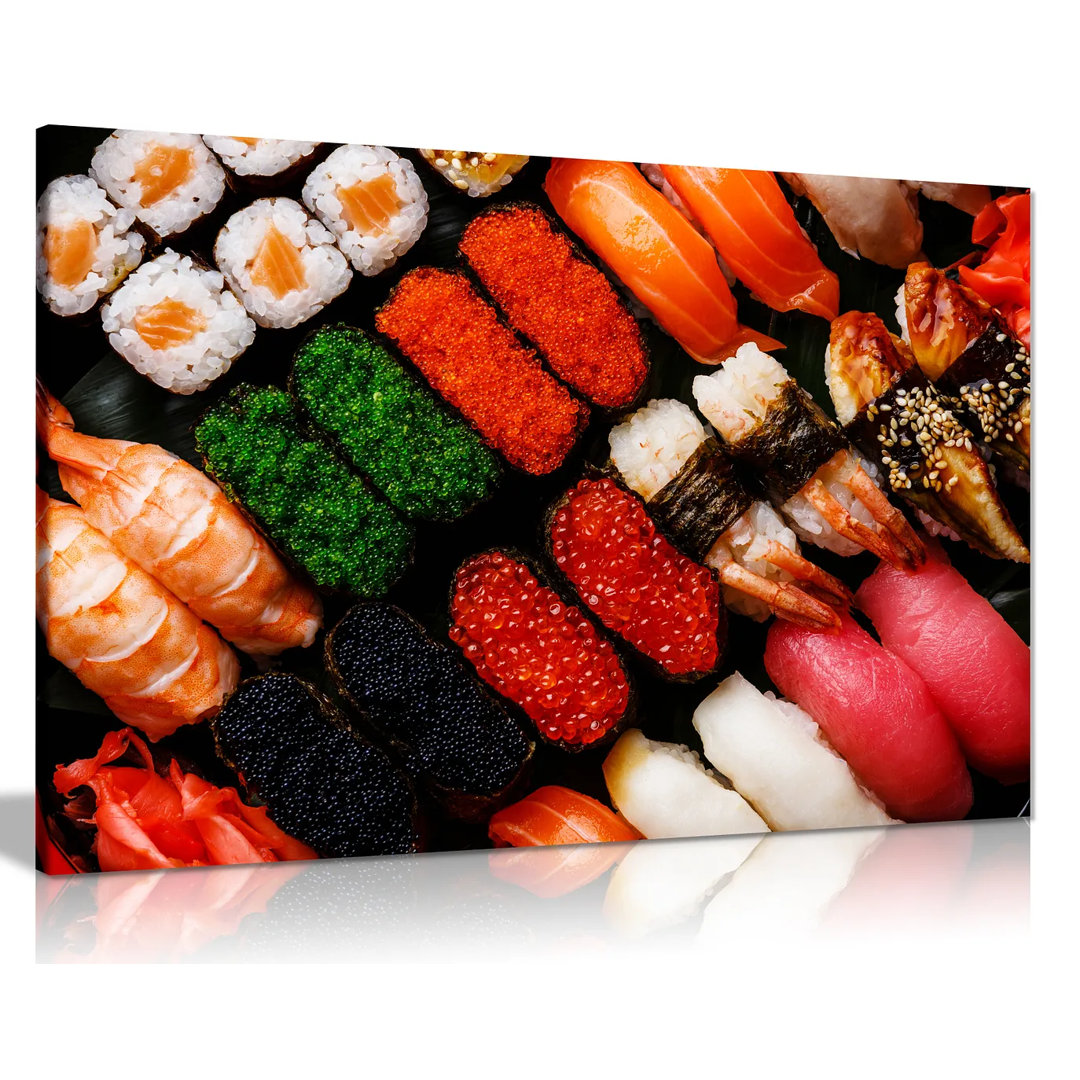 Sushi Set Japanese Food - Wrapped Canvas Print