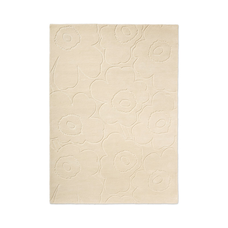 Piirto Unikko Natural White | 133701, Natural White, Rectangle 4'7" x 6'7"