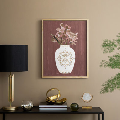 Romantic Florals I Framed Print - Solid Wood