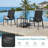 Outdoor Texteline Stackable Dining Chairs with Backrest and Armrests-110278032