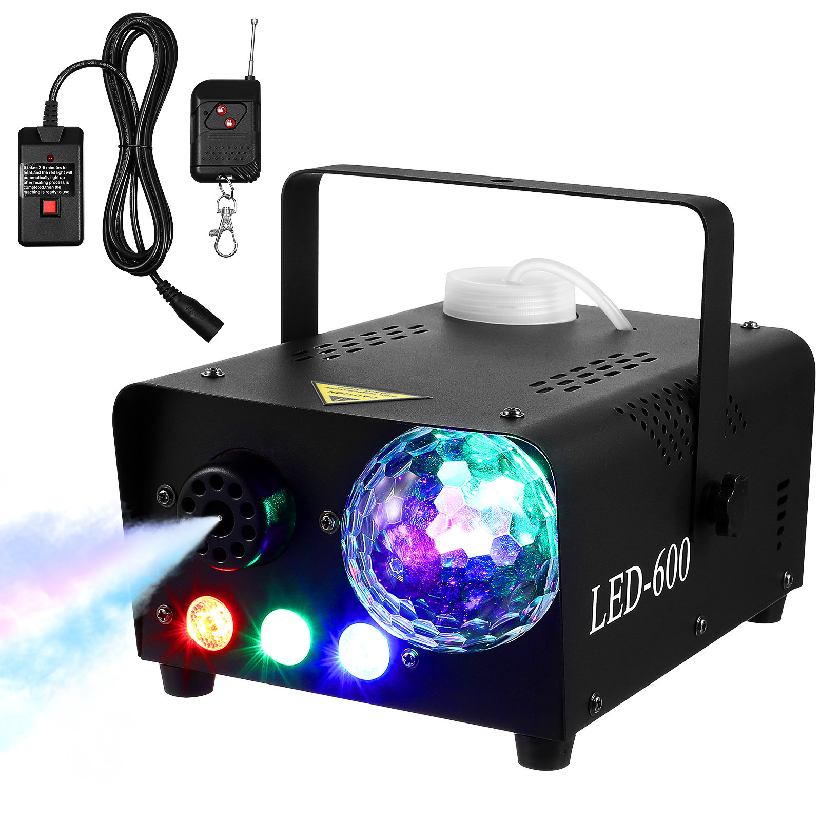 The Party Aisle™ Fog Machine With LED Light Remote Control For Wedding ...