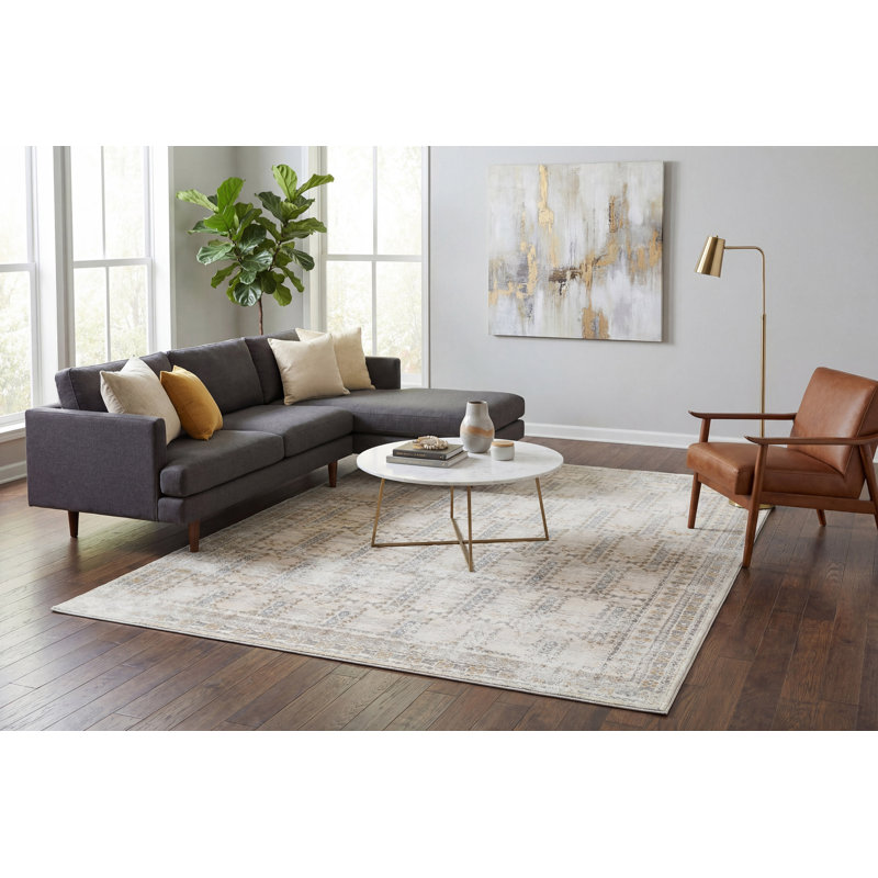 Lakena 12583-189 IVORY/BEIGE/GREY, Rectangle 6'7" x 9'