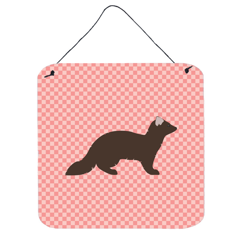Décoration murale sable marten check, Rose
