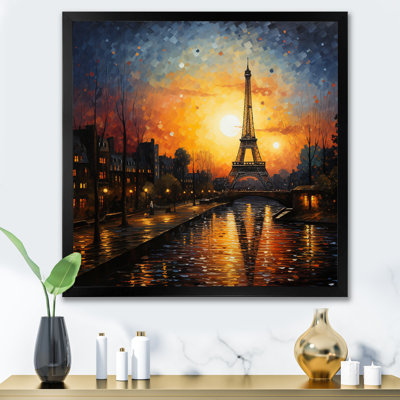 Coucher de soleil français à Paris - reproduction