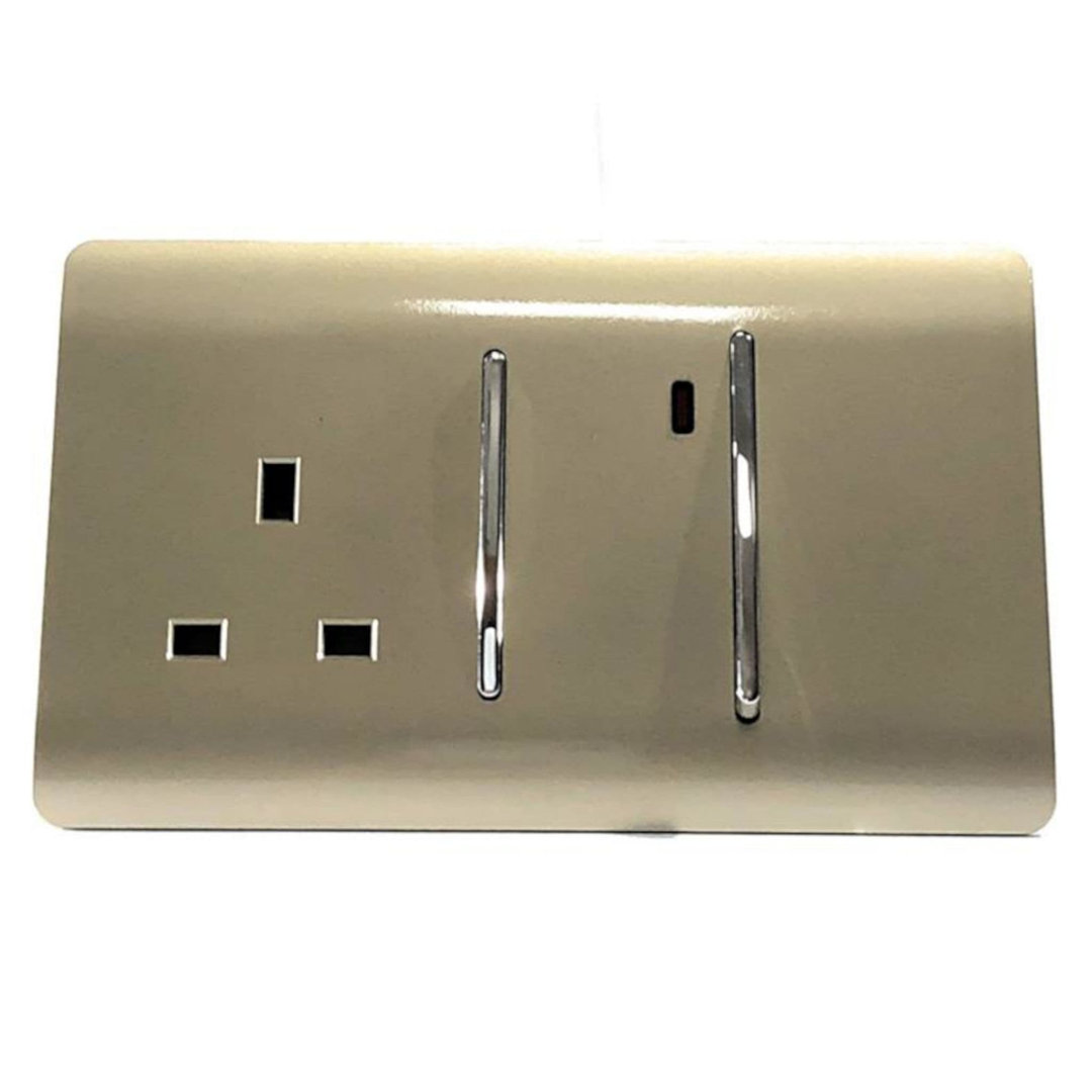 Trendi Switch 45 Amp Cooker Switch & 13 Amp Plug Socket with Neon