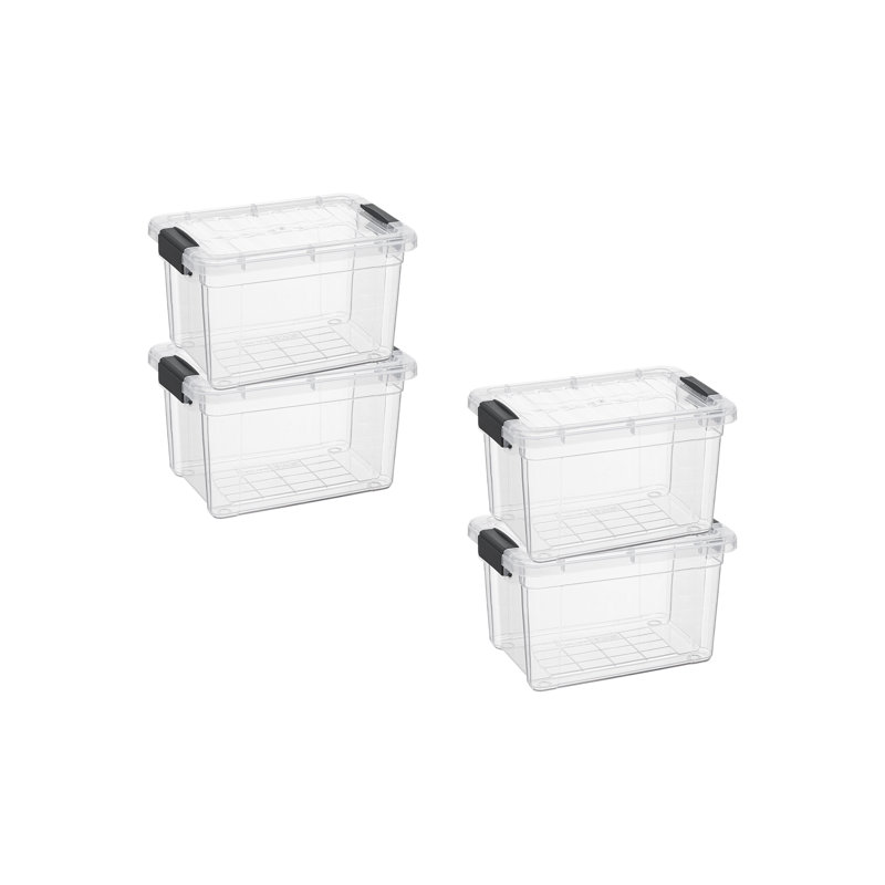  X Mini Storage Container Plastic Crayon Box Stackable Clear Arts and Sewing Organizer, 1.4 Quart, 18 Pack, 1.4 Qt.