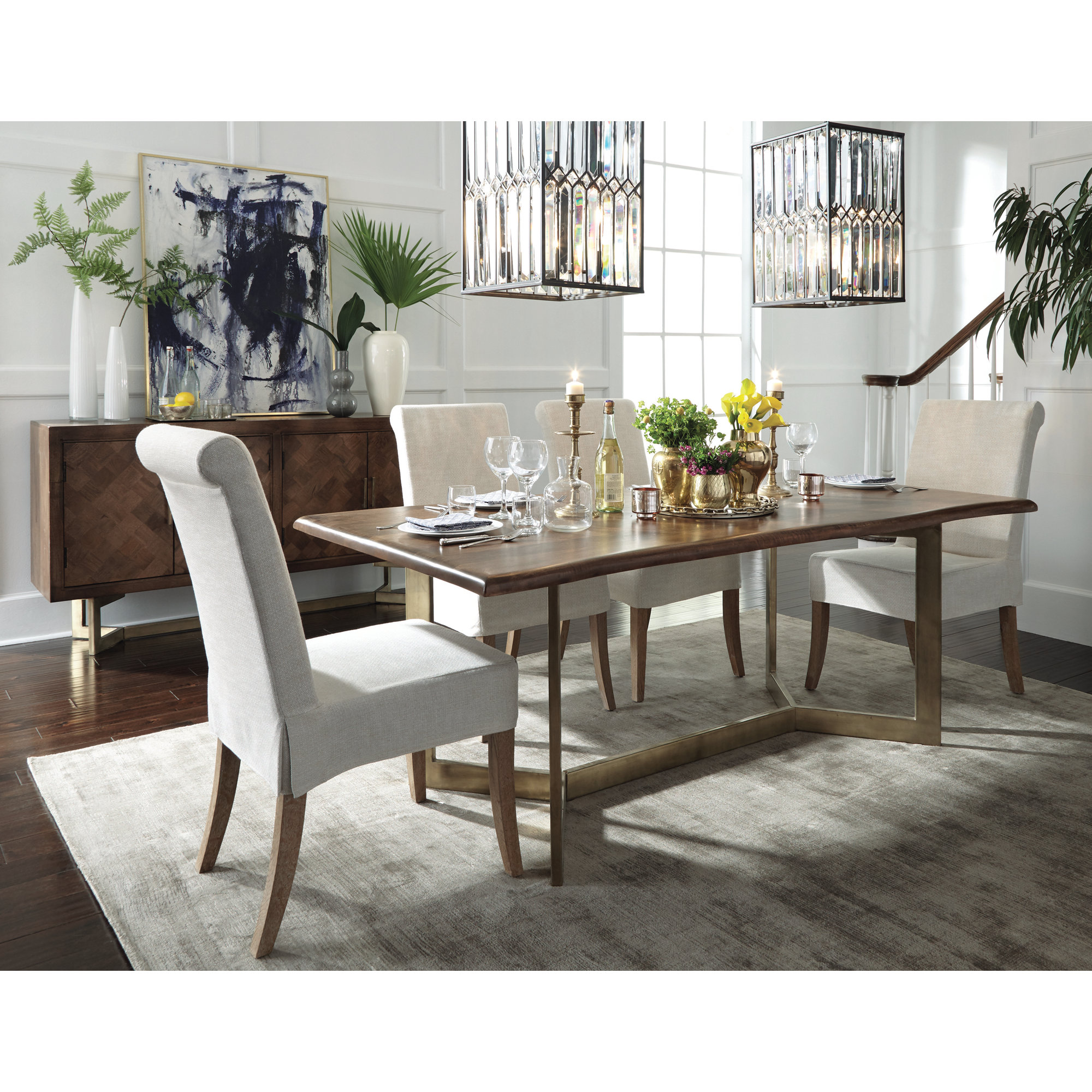 Wakefield Iron Trestle Dining Table