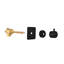 Brass Shower Valve - 3/4" Cast Metal, Adjustable Volume, Matt Black Handle Metal Volume Shower, Brass, Characteristic