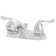 FlowCurve 4 in. Centerset 2-Handle Low-Arc Bathroom Faucet with ABS Plastic Pop-Up Drain in Polished Chrome