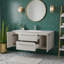 Ensemble de meuble-lavabo simple à fixation murale de 48 po pour la salle de bain avec comptoir en marbre synthétique Silhouette-870317906