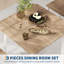 Ensemble de table de salle à manger 3 pièces pour 2 personnes, table de cuisine de ferme et 2 chaises rembourrées avec structure en métal, coin-repas compact pour les petites pièces, noir