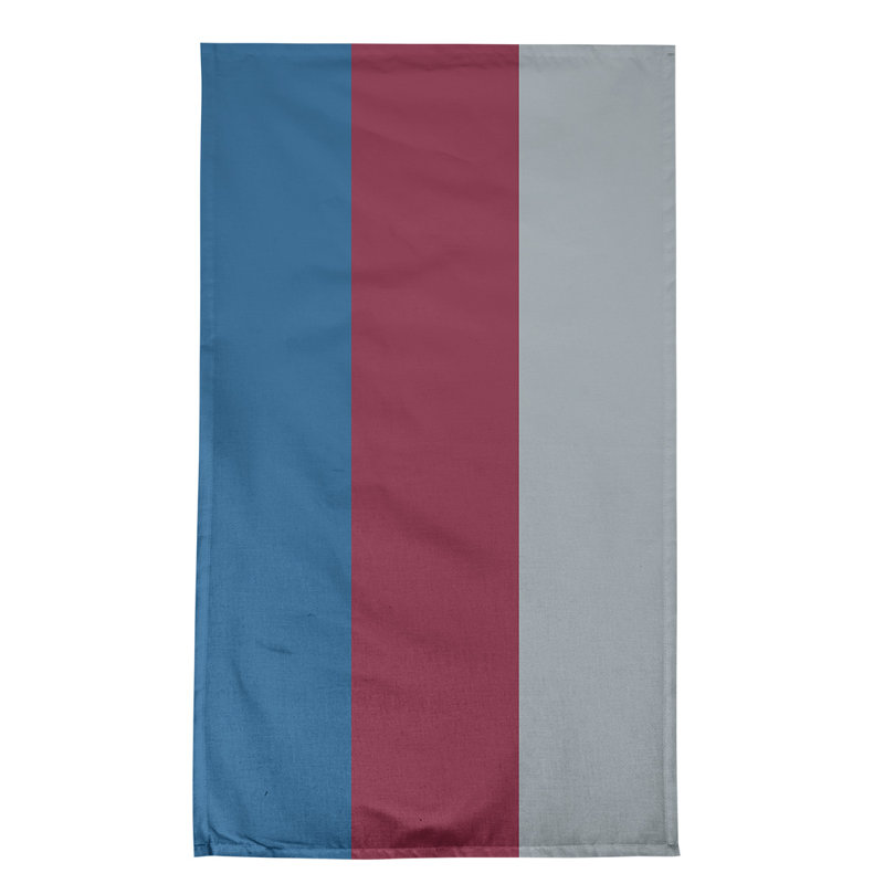 Anaheim Stripe Tea Towel Kitchen Towel, Poly Twill, Blue/Burgundy/Silver