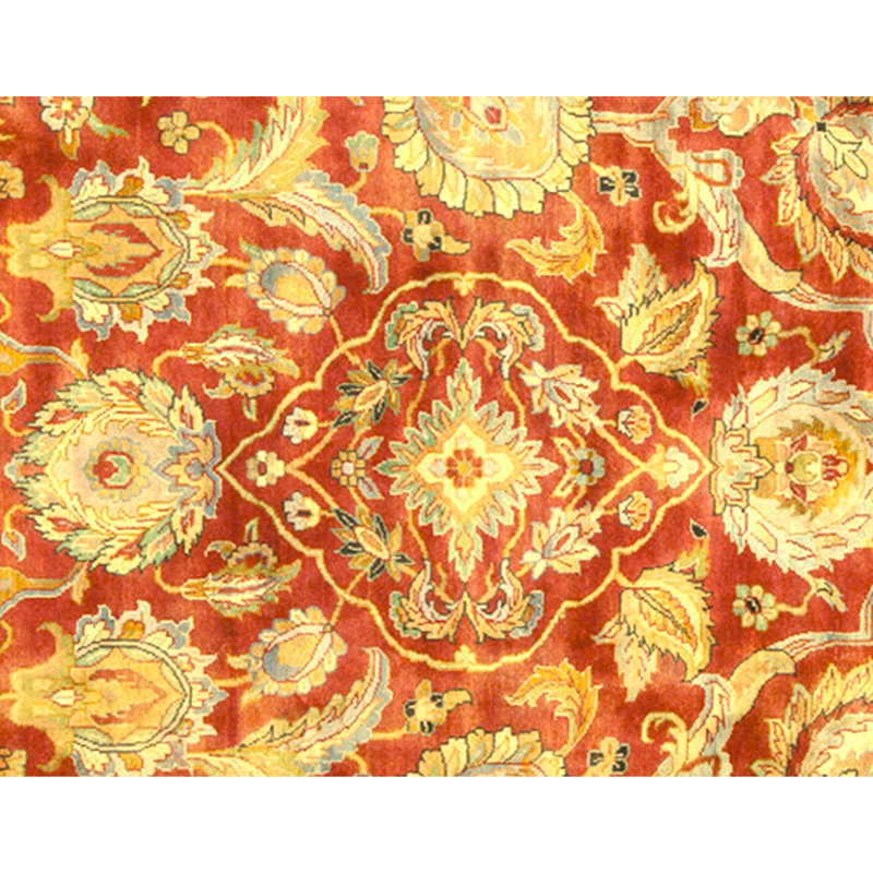 High-Quality Hand-Knotted Red And Black Area Rug