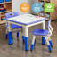 Table d'activités carrée effaçable à sec avec deux chaises ECR4Kids, mobilier pour enfants, 3 pièces-59602064