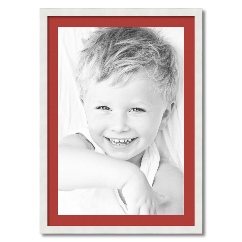 Cadre pour photo 20 po x 30 po blanc mat, Rouge profond