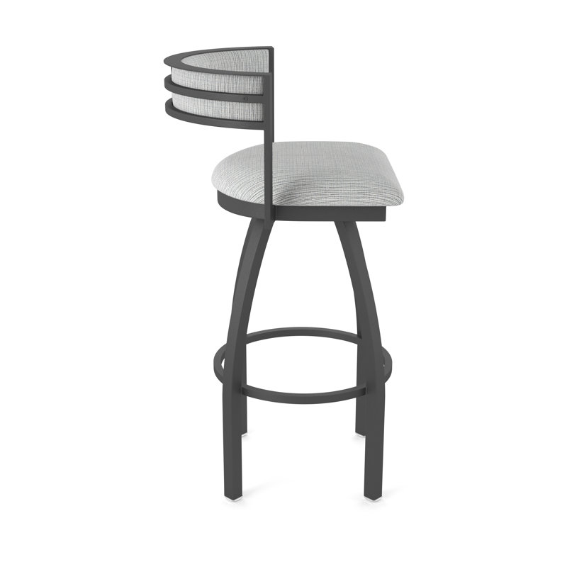 Tabouret Artémis, Tissu - alpin graphique, Étain, Tabouret de bar (siège d'une hauteur de 36 po)