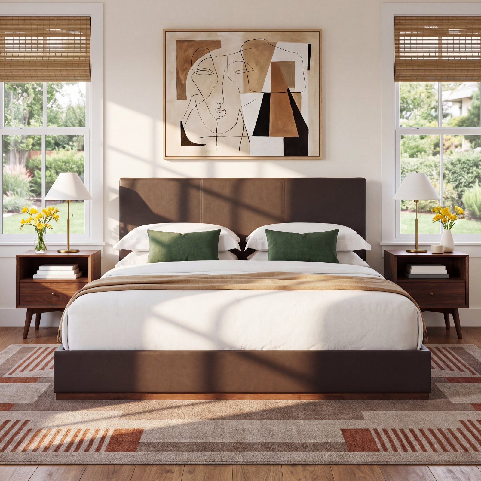 Madrid Upholstered Bed, Gray