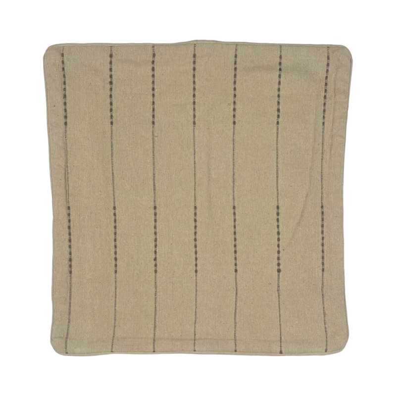 Bowning Striped Beige Square Cushion