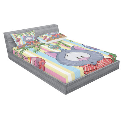 Microfiber Striped Sheet Set