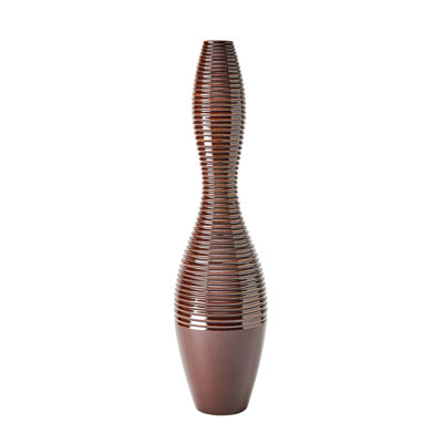 Ribbed Handmade Ceramic Floor Vase