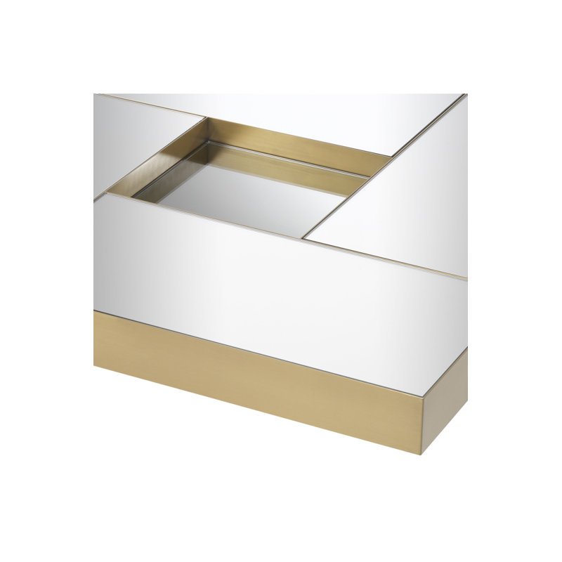 Table basse Allure, Blanc/doré