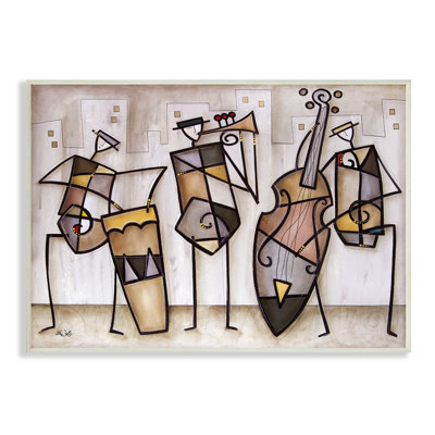 Musical Trio Abstract Modern Painting Wall Plaque Art by Eric Waugh