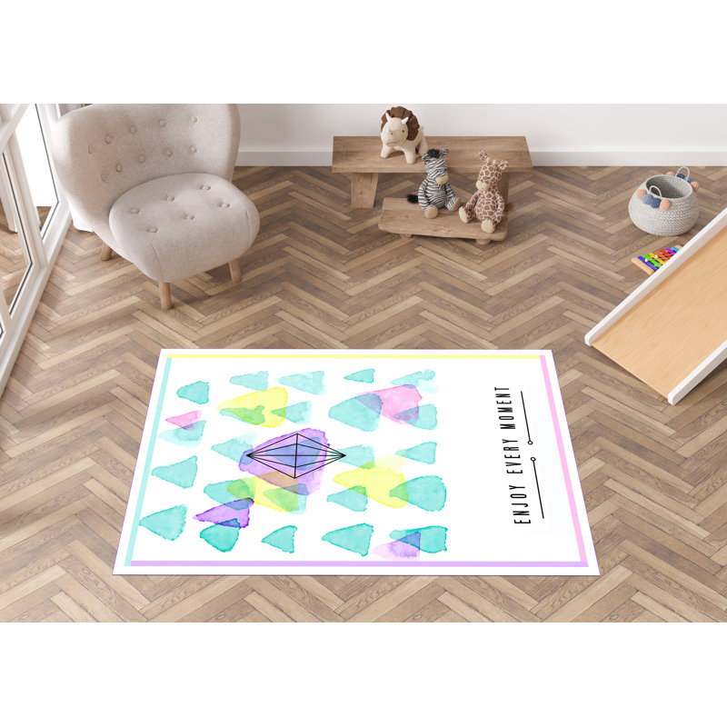 Vinyl Machine Printed 100cm X 150cm Area Rug