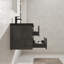  Meuble-lavabo mural de 30 po avec lavabo en résine noire, C.-133706376