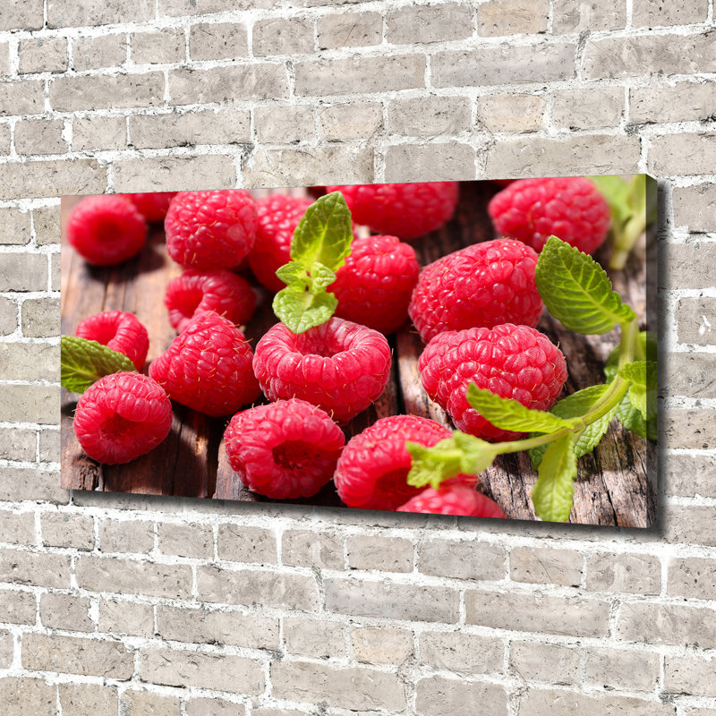 Raspberries - No Frame Print on Canvas