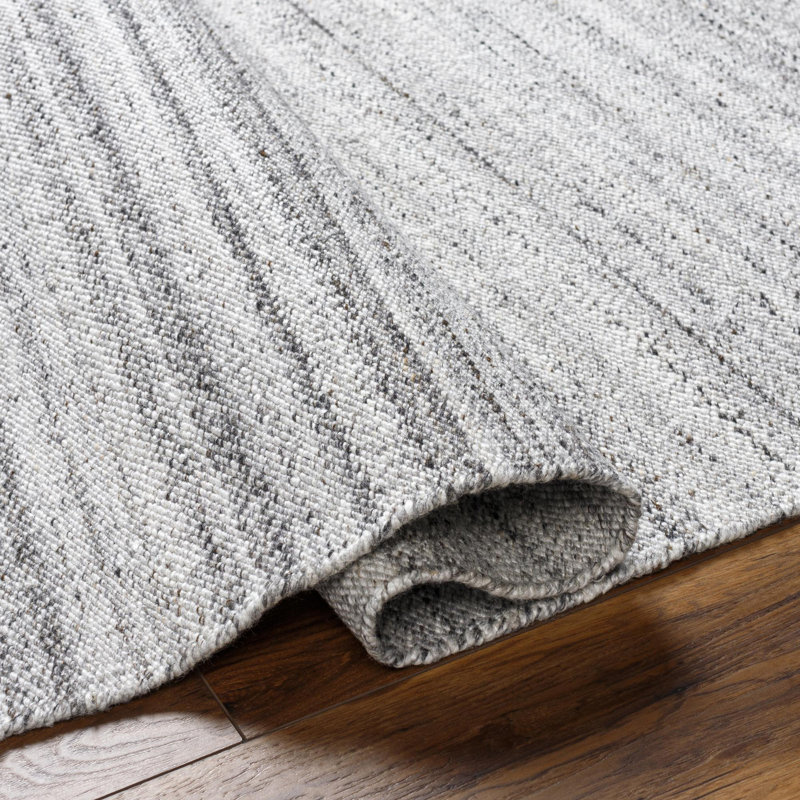 Abstract Area Rug in Gray, Rectangle 2' x 3'