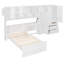 Lit plateforme simple en bois avec bureau intégré, garde-robe et solutions de rangement, parfait pour les espaces de vie modernes et efficaces-1105985612