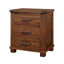 Ensemble de table de chevet rustique en bois massif récupéré à trois tiroirs Rustic-130135713