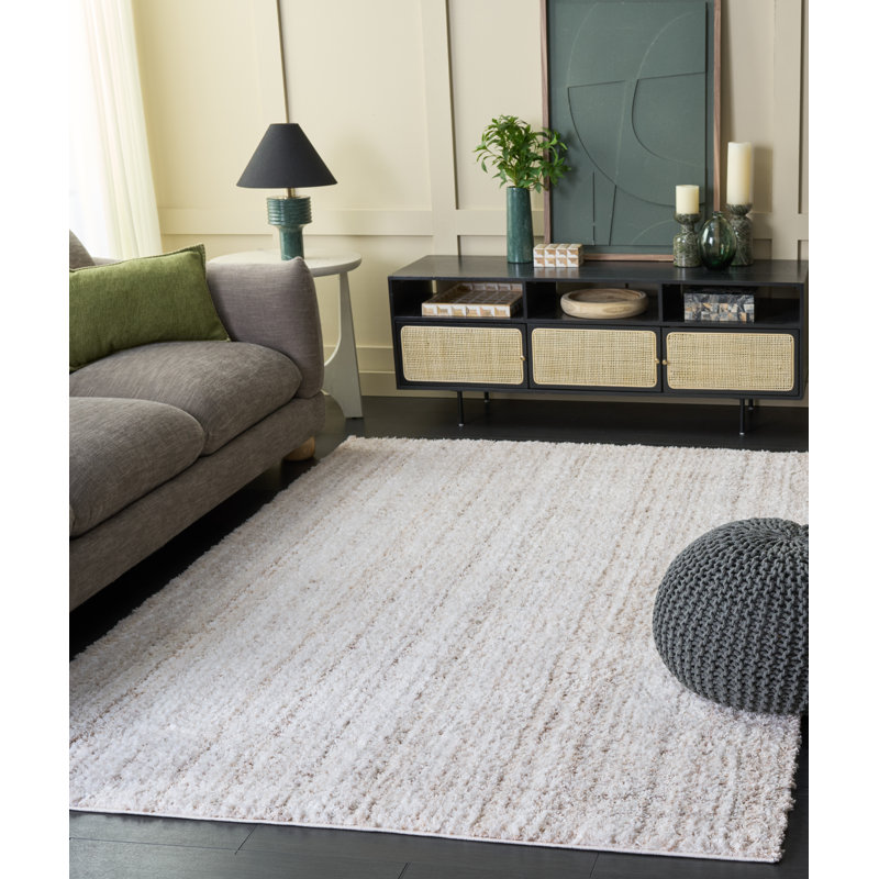 Everett Shag Performance Solid Color Indoor Rug, Rectangle 5'3" x 7'