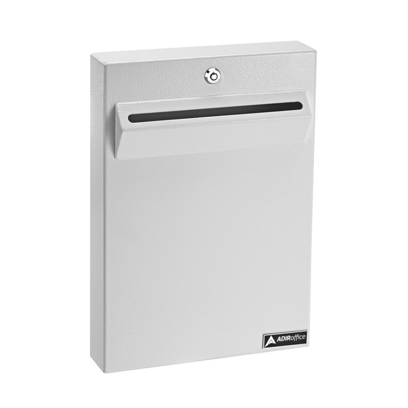 Steel Mailbox Drop Box for Secure Document Storage, White