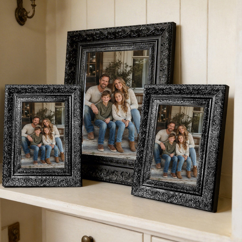 Cadre de table noir 8 pièces 8 "x 10" pour cadeaux de mariage, Black, 1, 8" W x 10" H