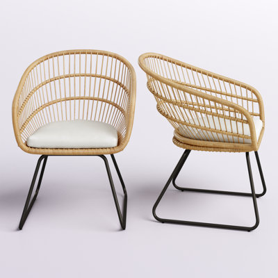 Sayali Outdoor Dining Armchair with Cushions