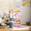 Isabelle & Max Easel 2 in 1 Kids Easel with Whiteboard, Chalkboard, Storage Boxes, Pink