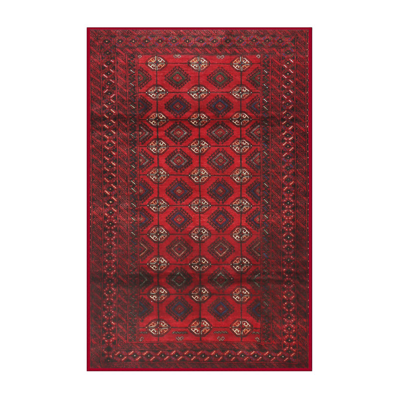 Tapis rouge à motif sud-ouest, Rectangle 5 pi x 7 pi