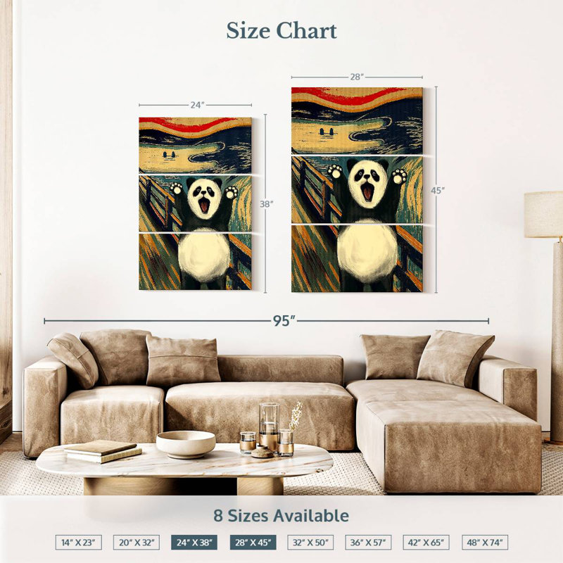 Brampt «The Scream With Panda», H 38 po x l 24 po