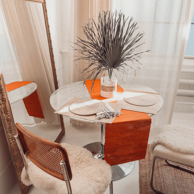 Chemin de table - Hyacinthe - Orange