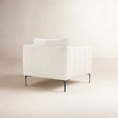 Rae Genuine Leather Upholstered Armchair