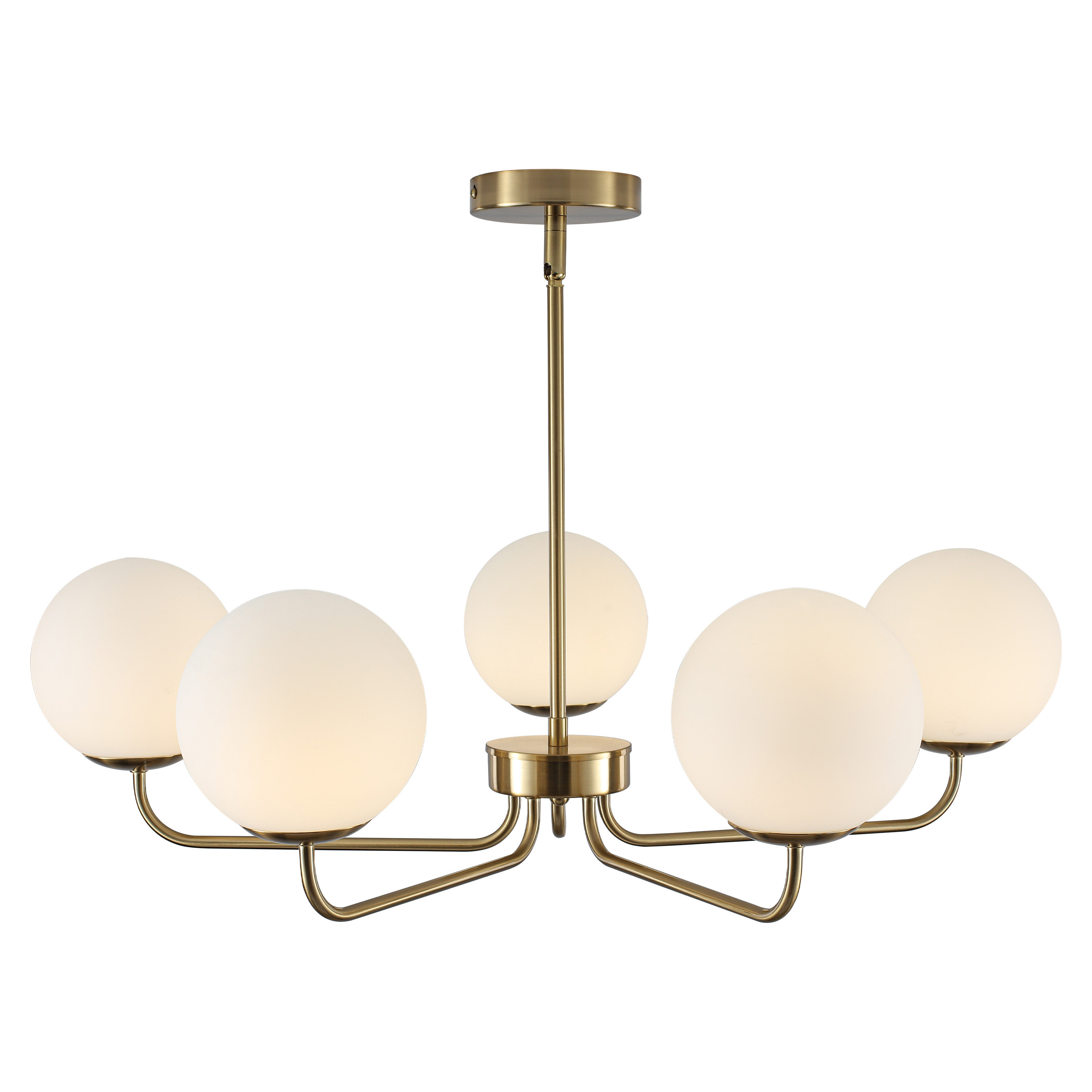 George Oliver 5-Light Dimmable Sputnik Modern Linear Chandelier | Wayfair