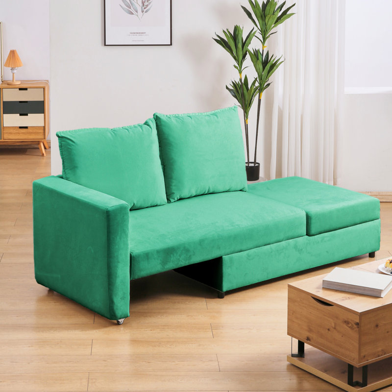 Canapé-lit polyvalent - idéal pour les salons et les chambres d'amis, Vert