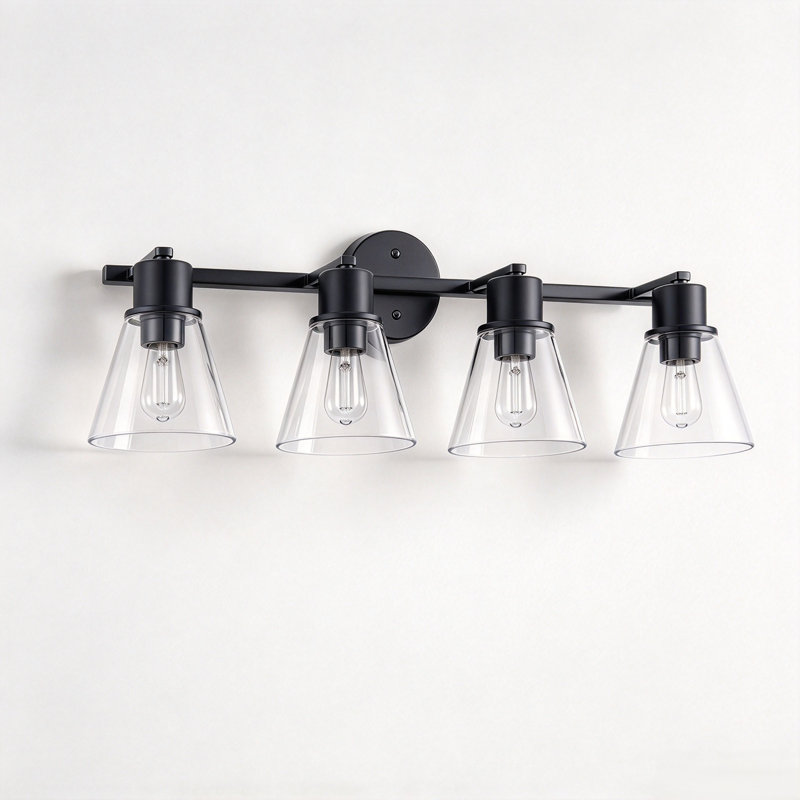 4 - Light LED Vanity Light, Matte Black